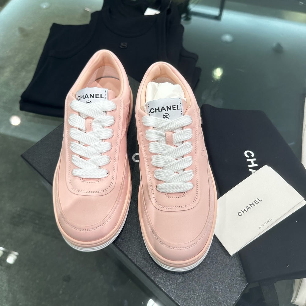 CHANEL Light Pink Women's Sneakers